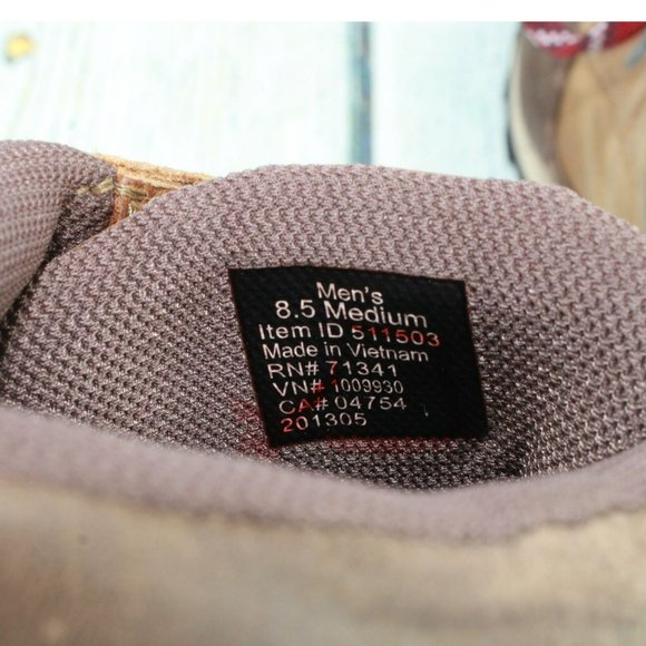 LL Bean Brown Leather Lace Up Waterproof Ankle Hiking Boots Size 8.5 M - Picture 8 of 9